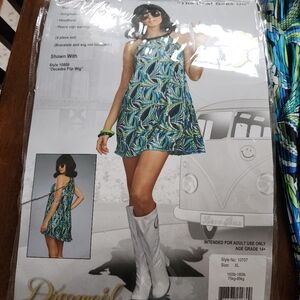 Dreamgirl Vibrant Blue and Green Mini Dress Halloween Costume
